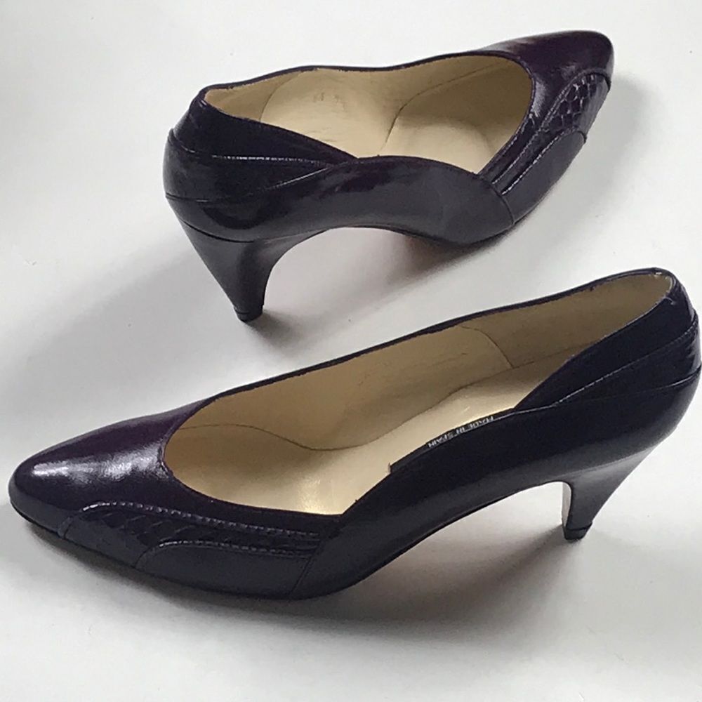 EVAN-PICONE VINTAGE WOMEN SHOES HEELS ALL LEATHER SIZE 6.5